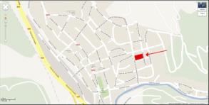 Situaci�n de la finca marcada sobre un mapa parcial de Aiguafreda